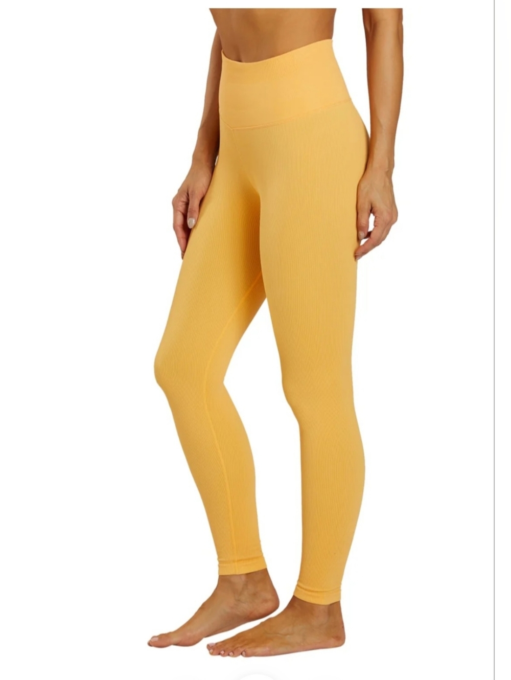 Spiritual Gangster Love Sculpt 7/8 Ribbed Legging - Apricot